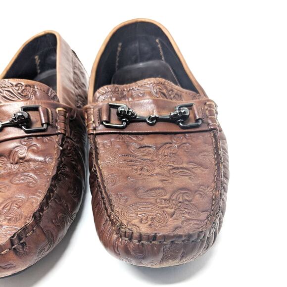 Robert Graham Shoes Mens 10.5 Tequila Leather Brown Driving Loafers Slip On main image 9